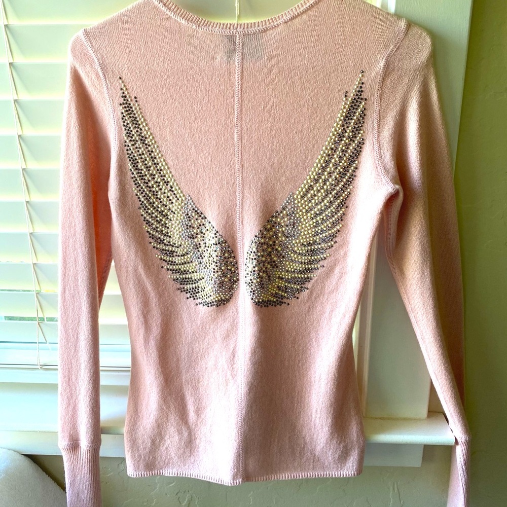 NWOT GORGEOUS TWISTED HEART CASHMERE SWEATER SZ P